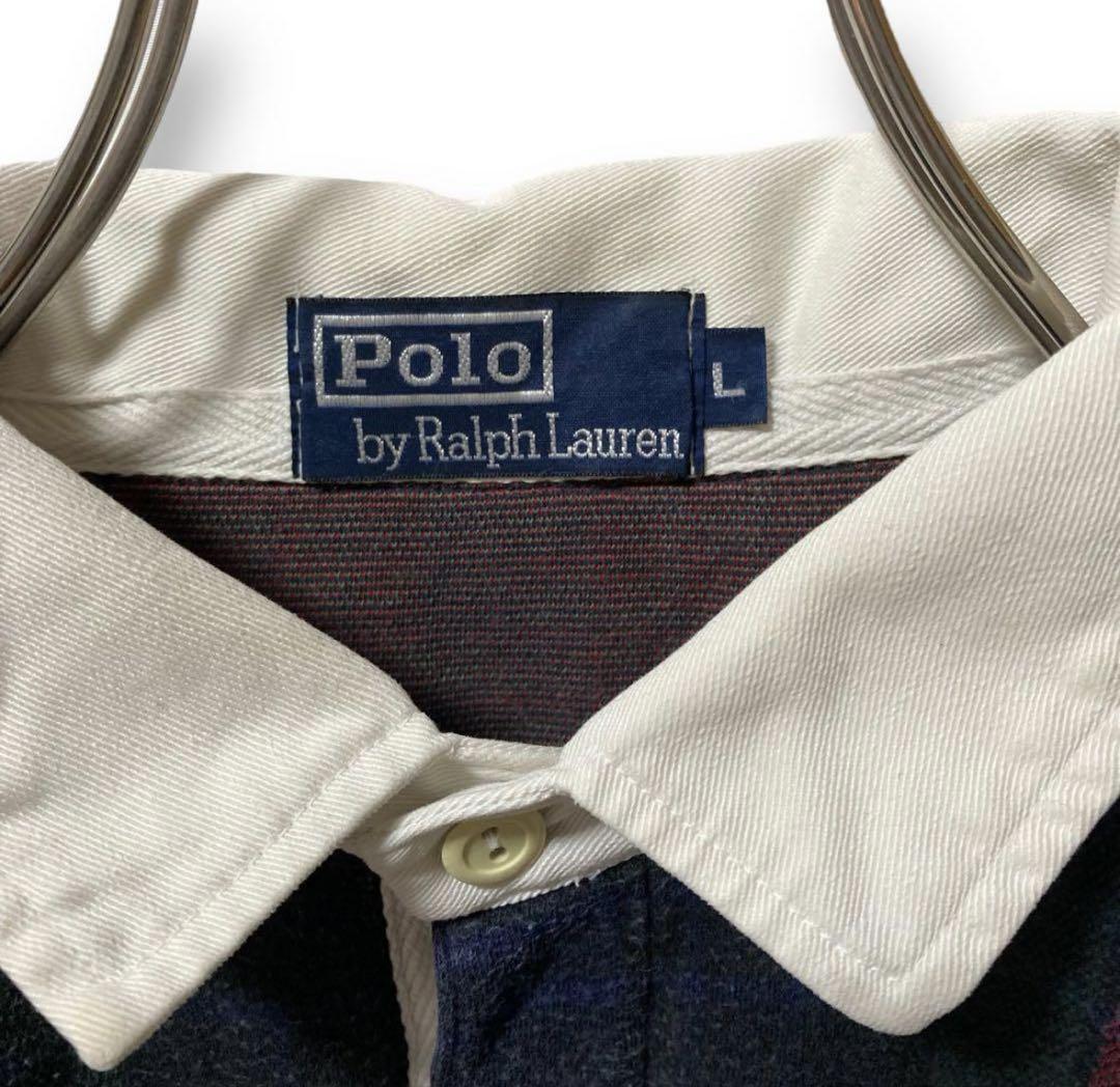 Polo by Ralph Lauren チェック柄ポロシャツ Lサイズ　ラガー