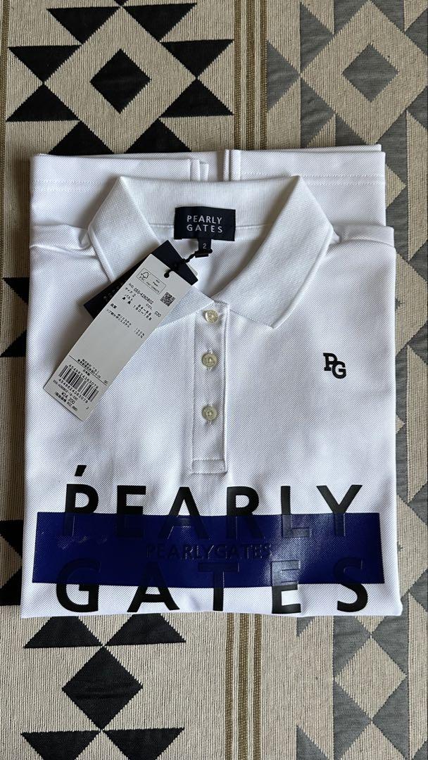 PEARLY GATES ポロシャツ レディースL ホワイト 89/35 PEARLY GATES (パーリーゲイツ) ゴルフウェア(トップス