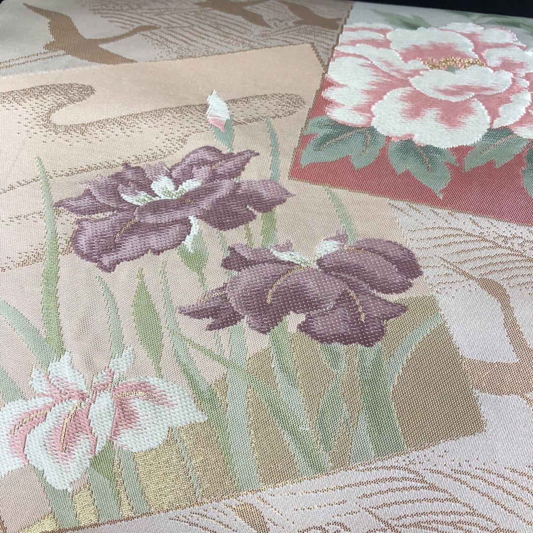SO-553 袋帯 六通 正絹 鶴 華 高級 逸品 SO-553 袋帯 六通 正絹 鶴 華 高級 逸品