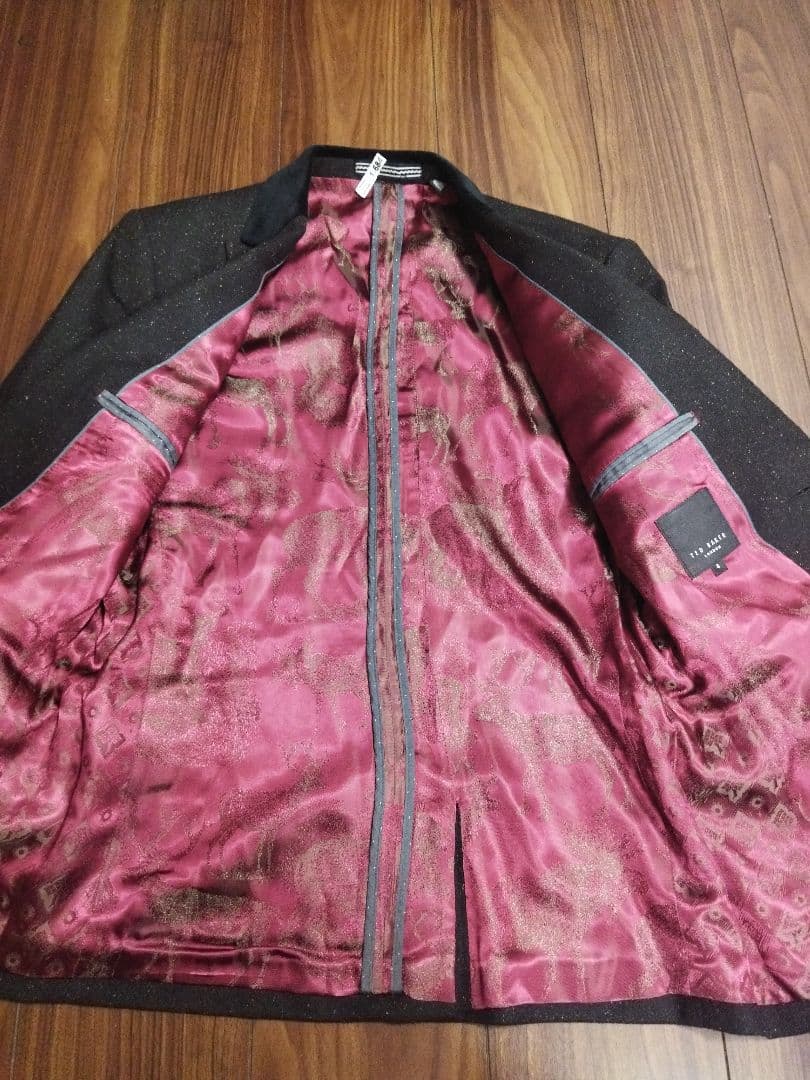 美品 メンズ ted baker トナカイ ウール ベロア ジャケット 4 美品 メンズ ted baker トナカイ ウール ベロア ジャケット 4