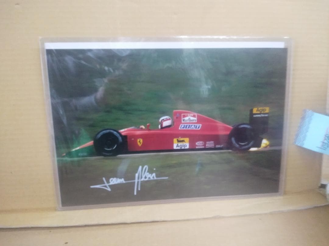 101 F1レーシングドライバー ジャン・アレジ 直筆サイン入り写真 証明
