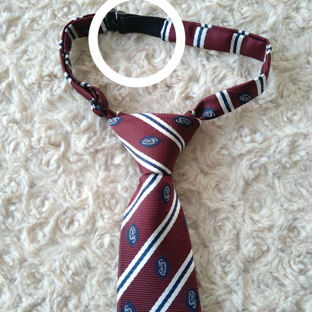 子供用 ネクタイ レジメンタル ストライプ ワイン 入園式 卒園式 入学