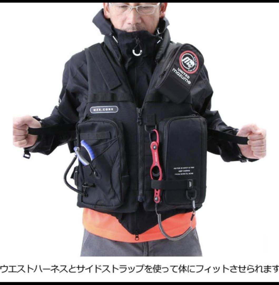 フローティングベスト マズメ MZX コアライフジャケット フリー ブラック
