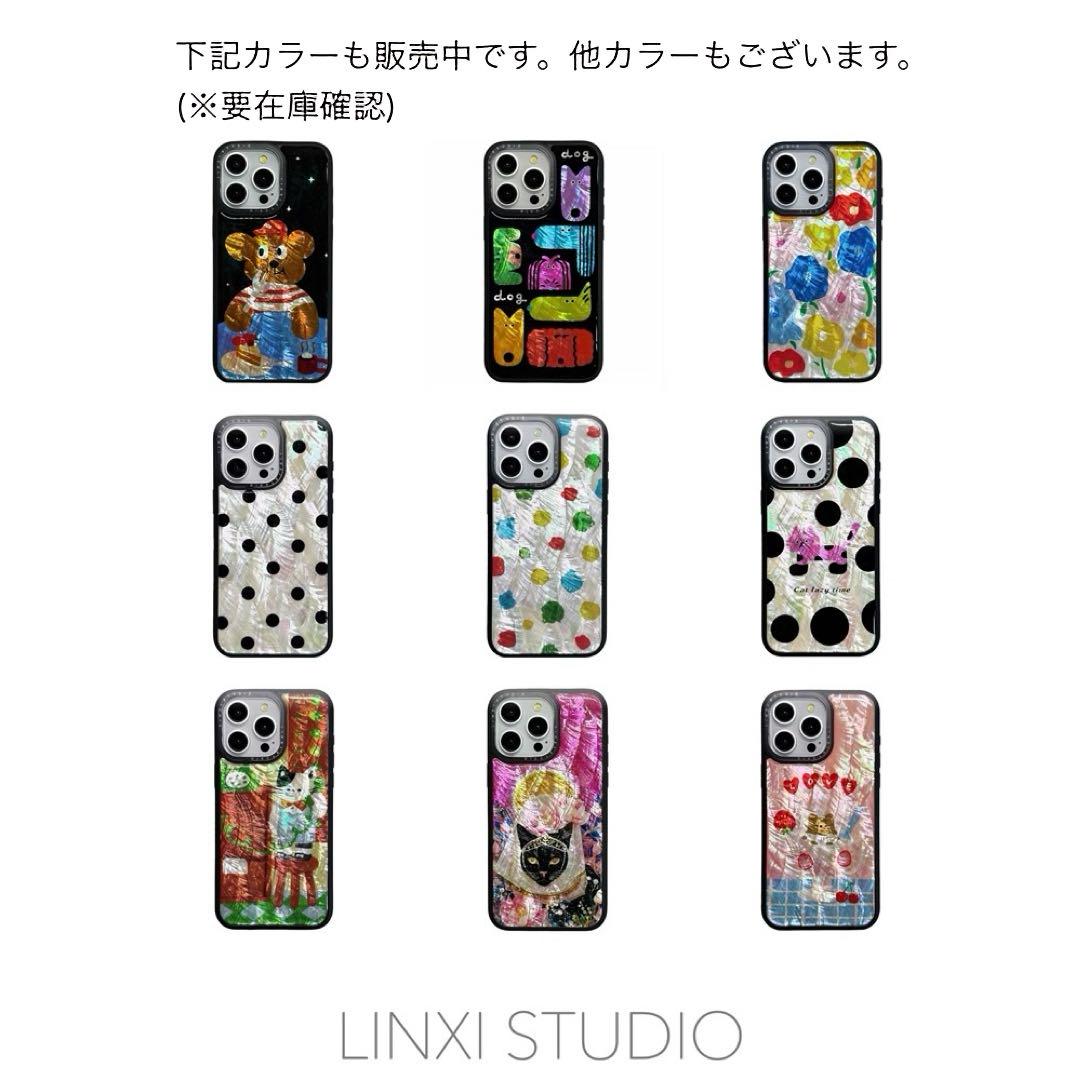 天然シェル♡キラキラ アラビア 黒猫 オリジナルiPhoneケース ピンク