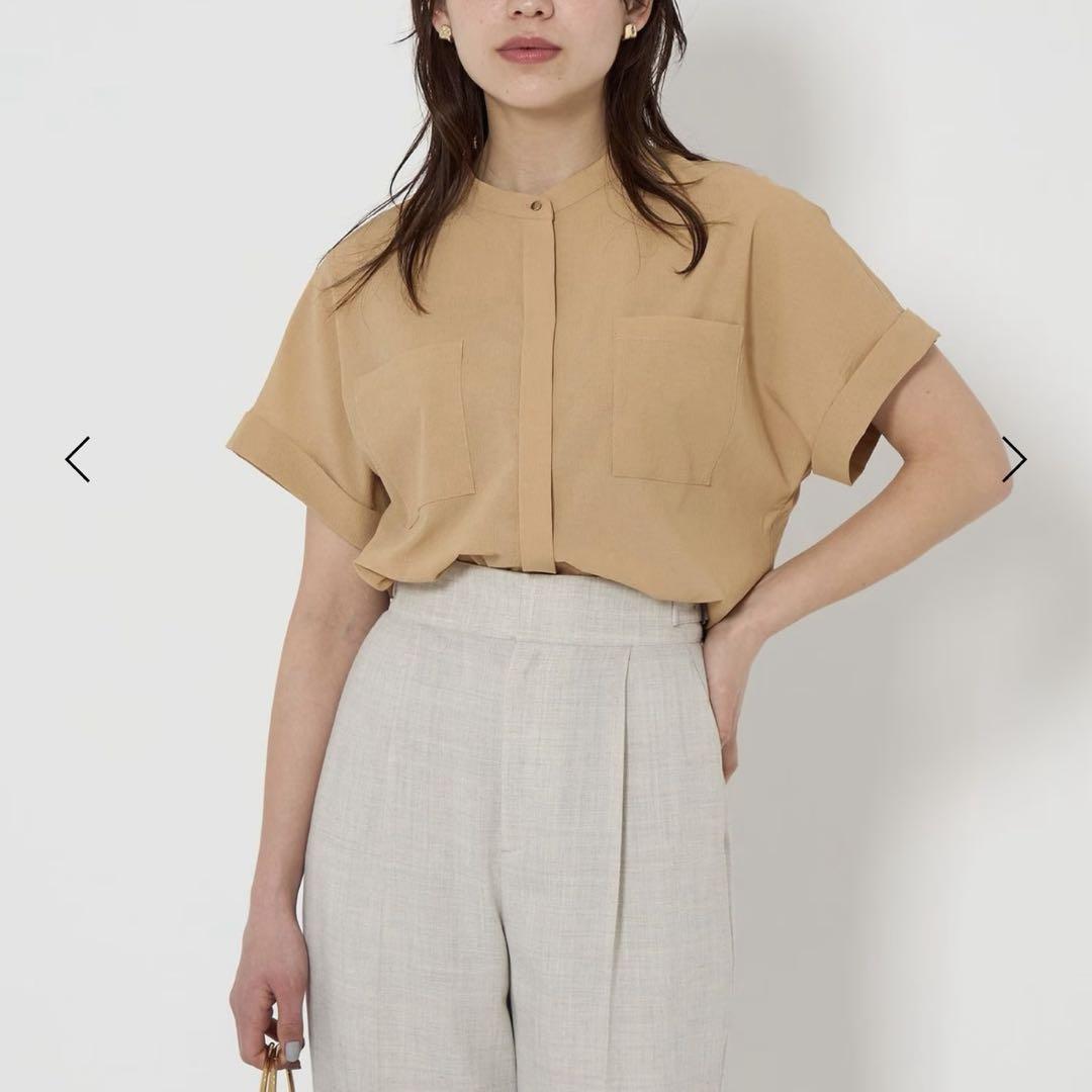 新品　Breeze Cool ポケット ショートスリーブ シャツ　ベージュ