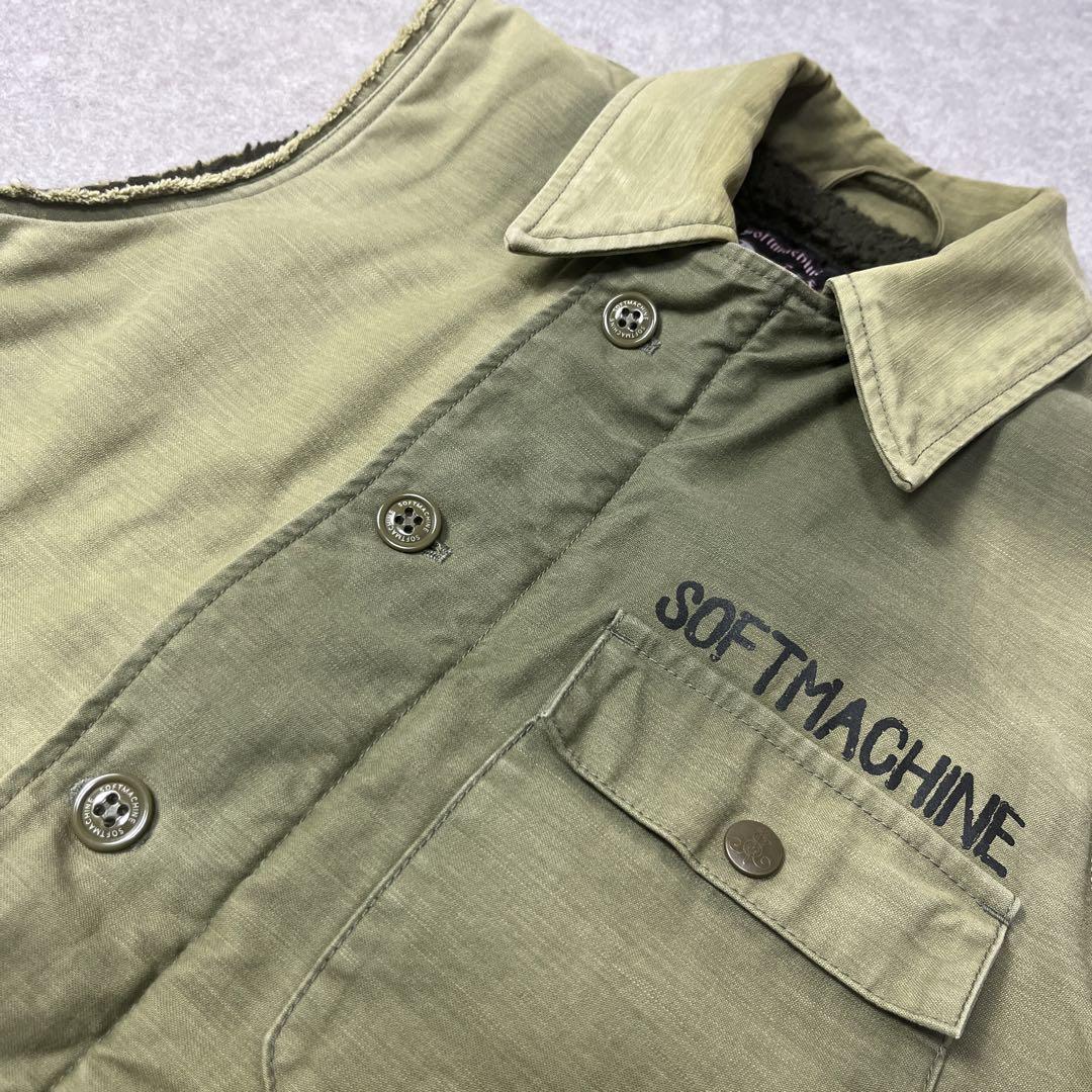 SOFT MACHINE ソフトマシーン ミリタリー 内ボア ベスト ステンシル