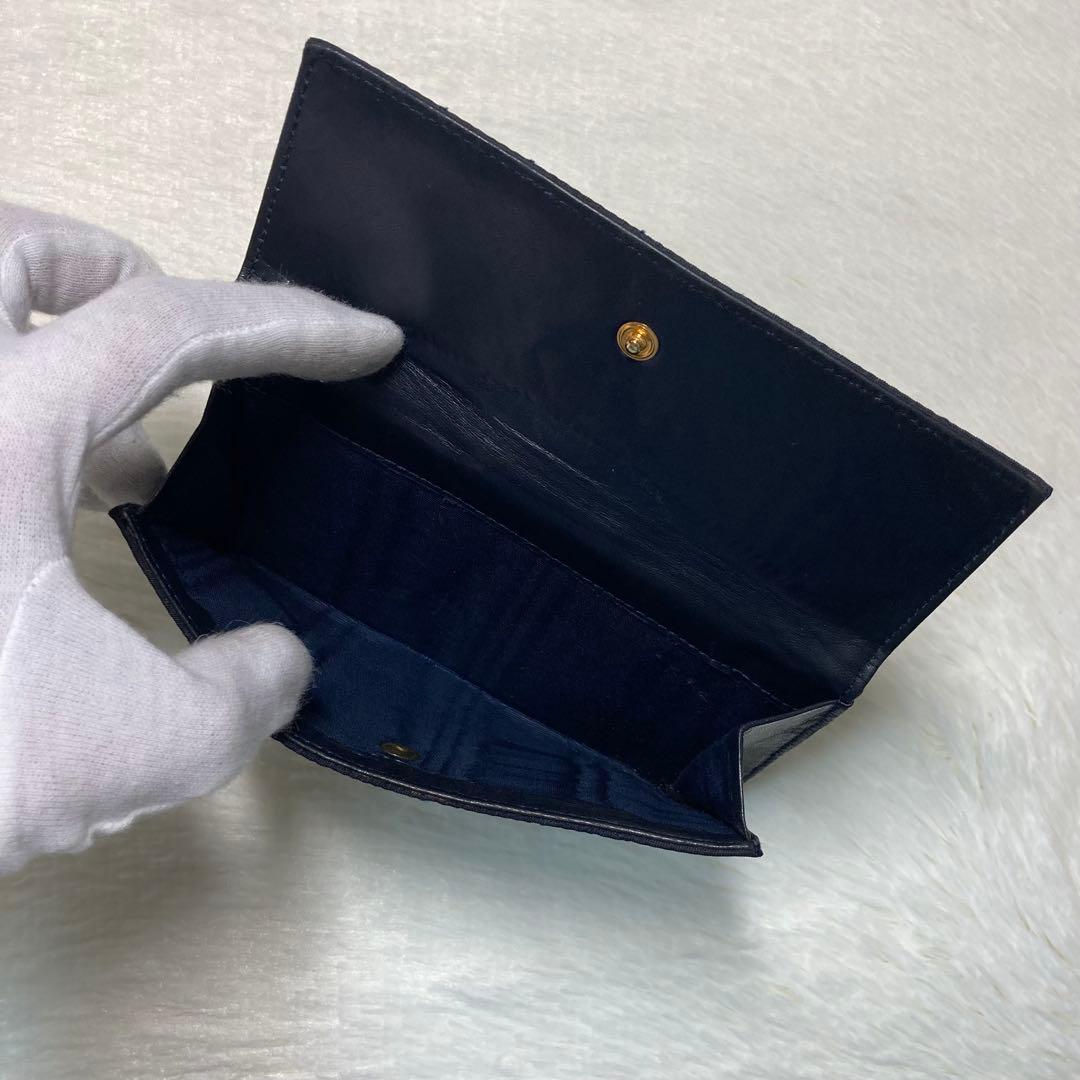 希少モデル　人気　PRADA プラダ　二つ折り　財布　紺　黒　タグ　ヴィンテージ