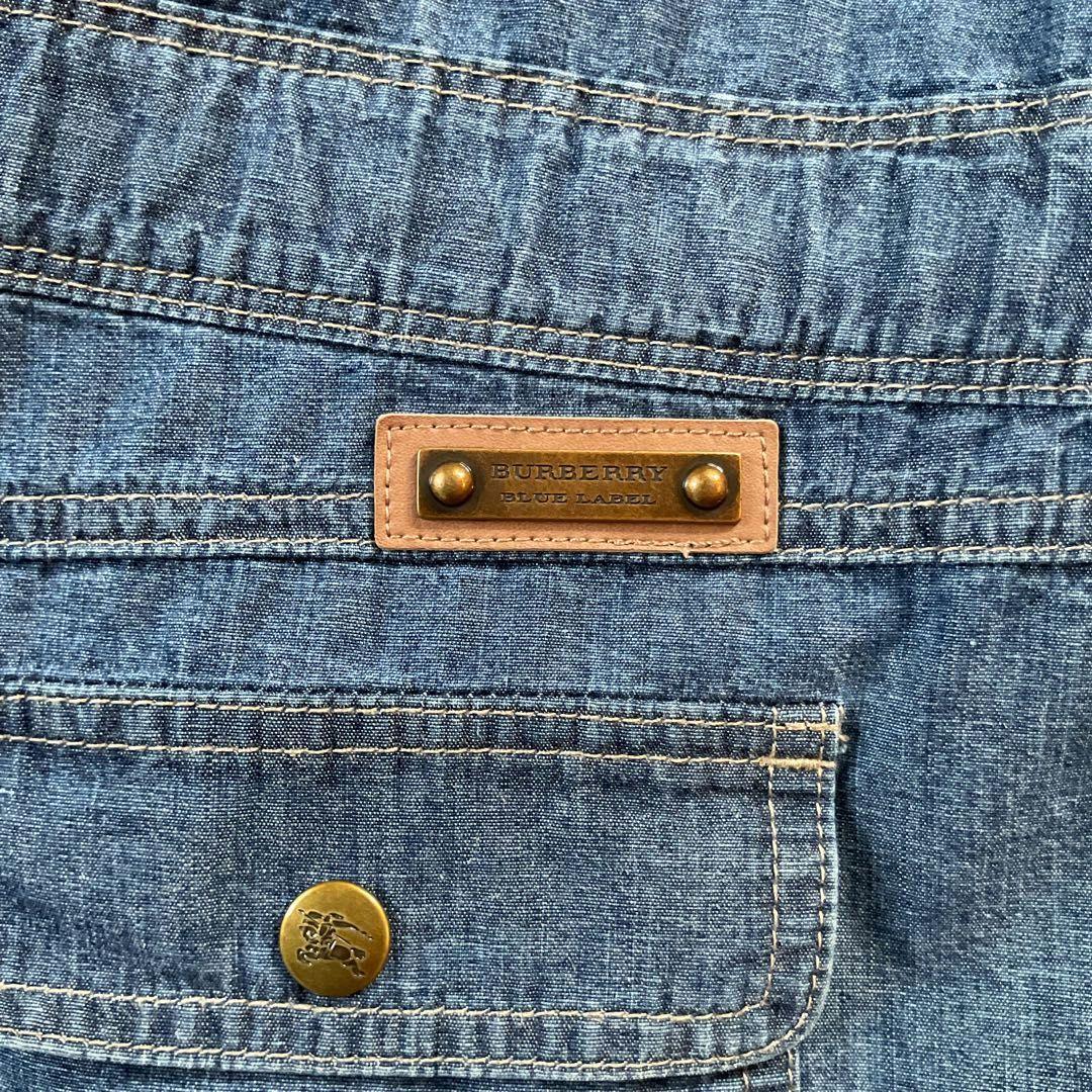 美品】バーバリーブルーレーベル デニム サロペットノバチェック
