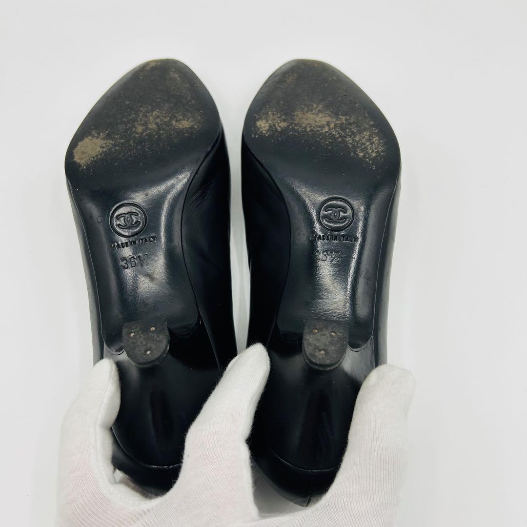 CHANEL シャネル パンプス ココマーク レザー ブラック 36 1/2 黒