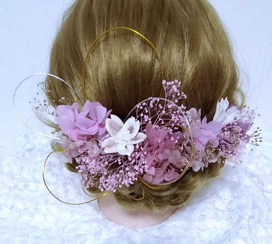 1360円 格安即決 ♥再販 髪飾り ♥桜 成人式 結婚式 ドライフラワー