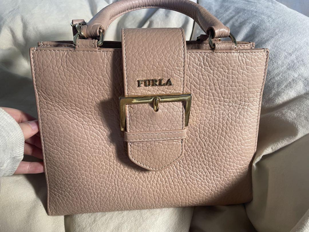 FURLA ピンクベージュ ハンドバッグ