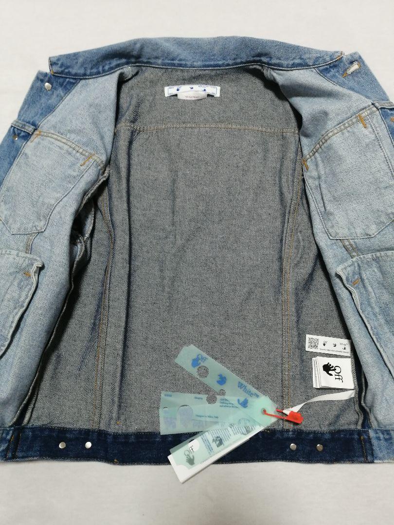 ♂新品・デニムジャケット♂【 Off-White オフホワイト 】前後 ♂新品・デニムジャケット♂【 Off-White オフホワイト 】前後