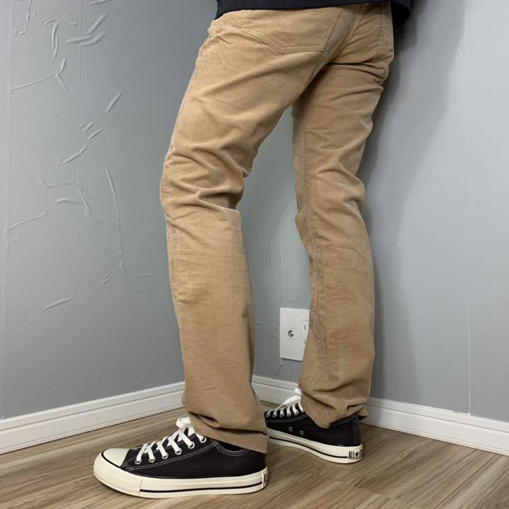 【美品　バーバリーブラックレーベル　コーデュロイ　細身　パンツ　ノバチェック】