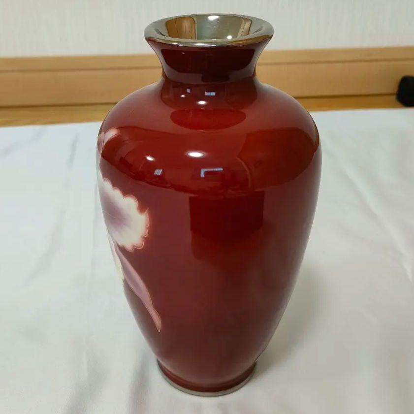 6寸並形赤透け カトレア 花瓶 | 製品 | 加藤七宝製作所ウェブサイト