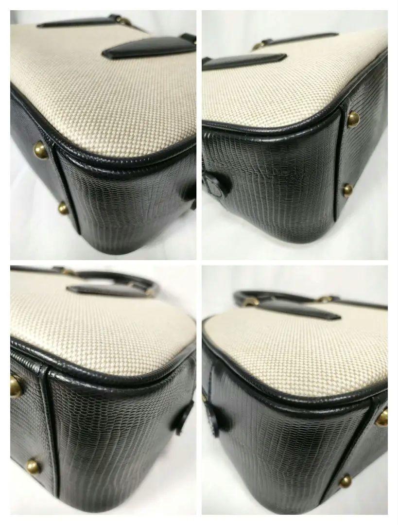 極美品　TOFF&LOADSTONE ミニヨン ハイエンド キャンバス リザード TOFF&LOADSTONE ミニヨン ハイエンド キャンバス リザード型押し