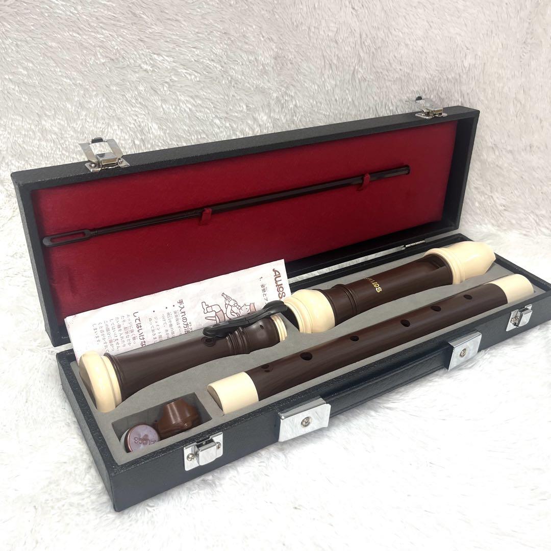 美品 Aulos アウロス テナーリコーダー ハードケース付 バロック