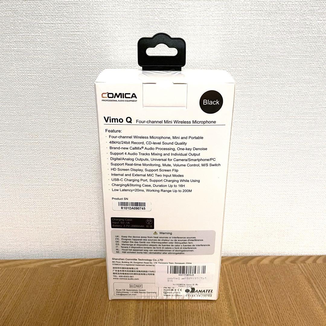 Comica Vimo Q 送信機4台+受信機1台 黒ワイヤレスピンマイク