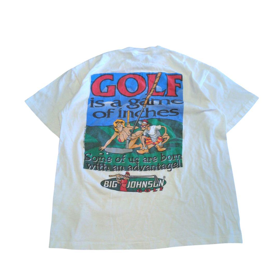 90年代 ビッグジョンソン　エロTシャツ　バックプリント　ゴルフトップス