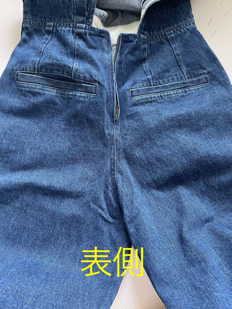 【CLANE 】BACK OPEN DENIM ALL IN ONE (1)