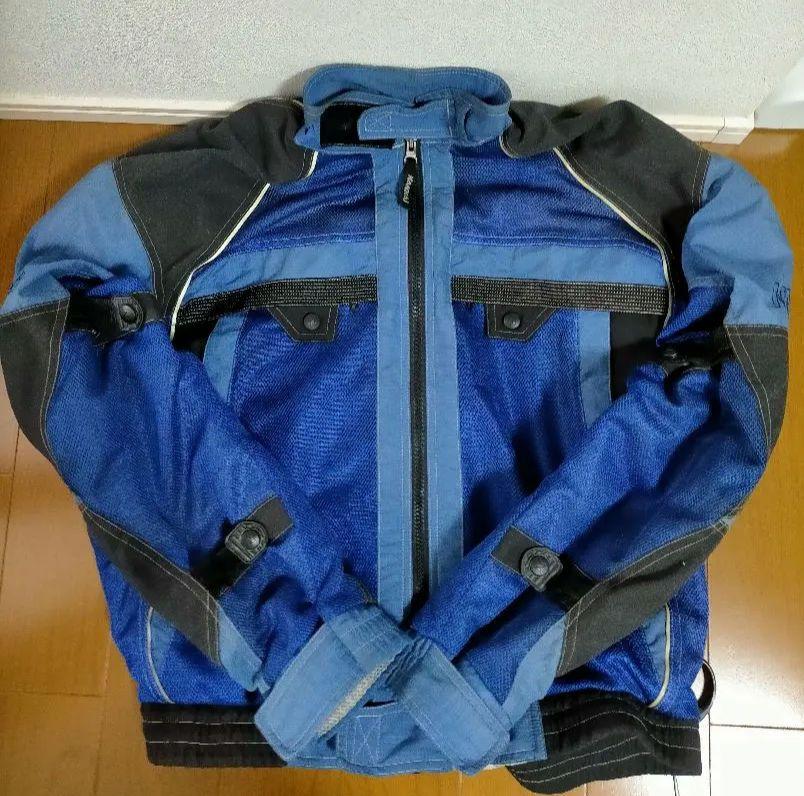 NANKAI バイクジャケット 黒と青 NANKAI バイクジャケットとパンツ LL 青/黒 - メルカリ