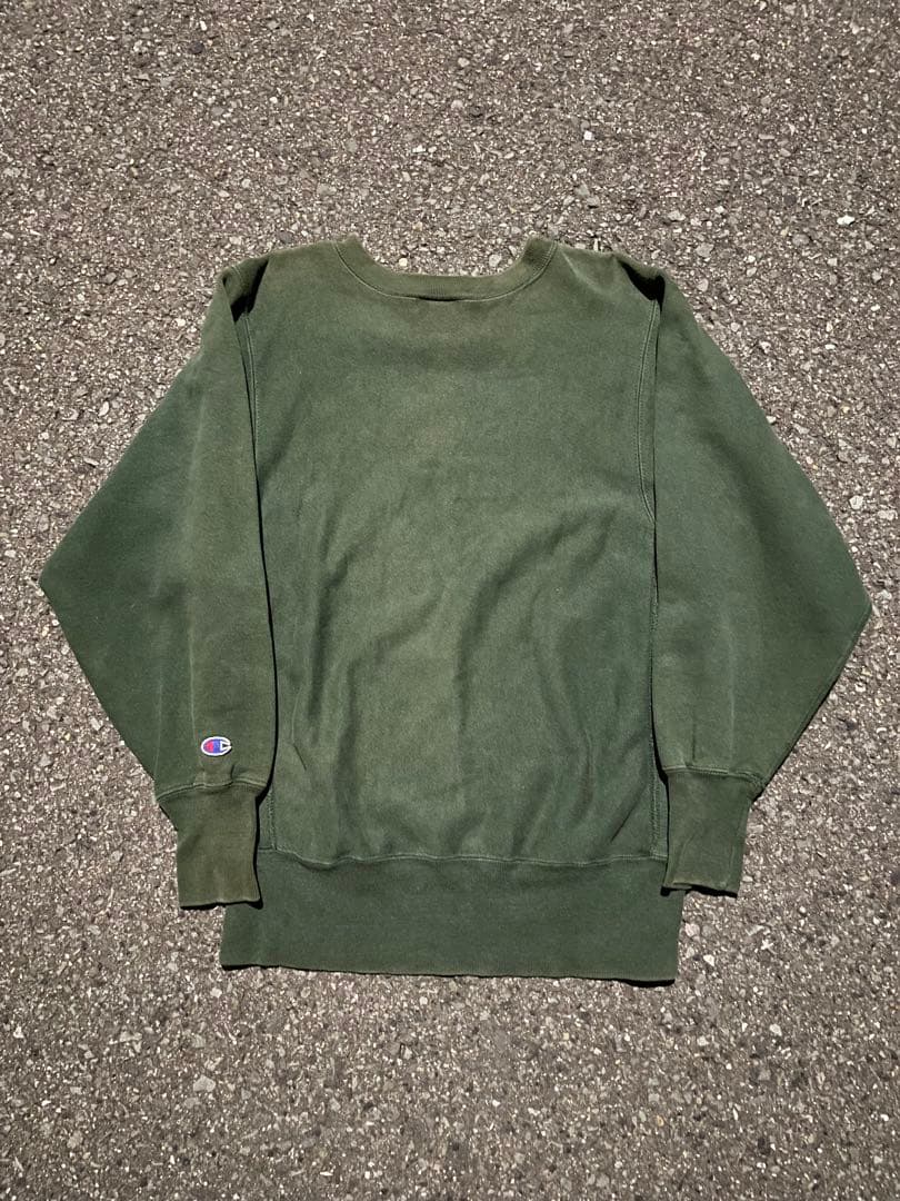 90s USA製 チャンピオン リバースウィーブ ダークグリーン 刺繍タグ