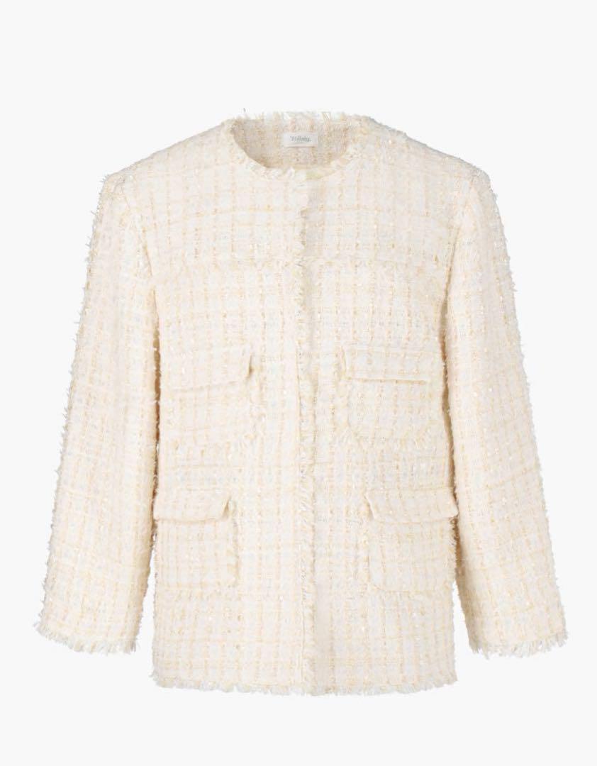 Bibiy】 ELISE TWEED JACKET(WHITE)