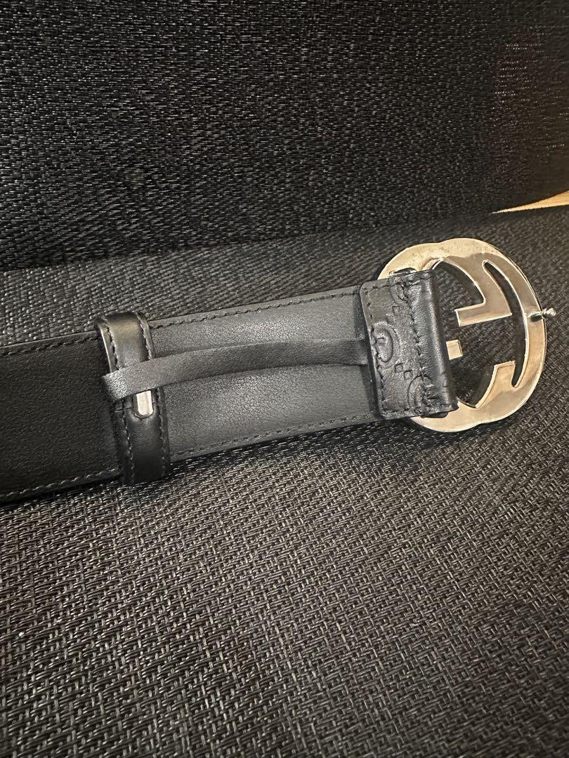 最終値下げ！！Gucci GGパターン レザーベルト