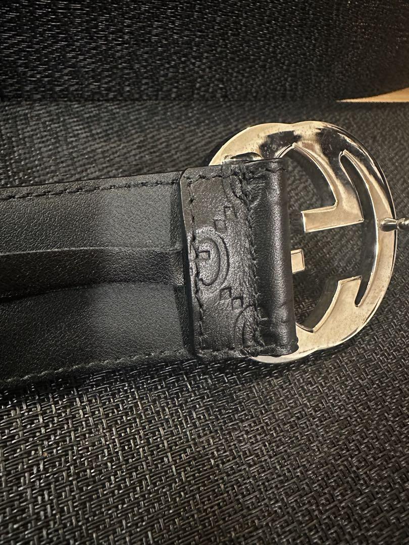 最終値下げ！！Gucci GGパターン レザーベルト