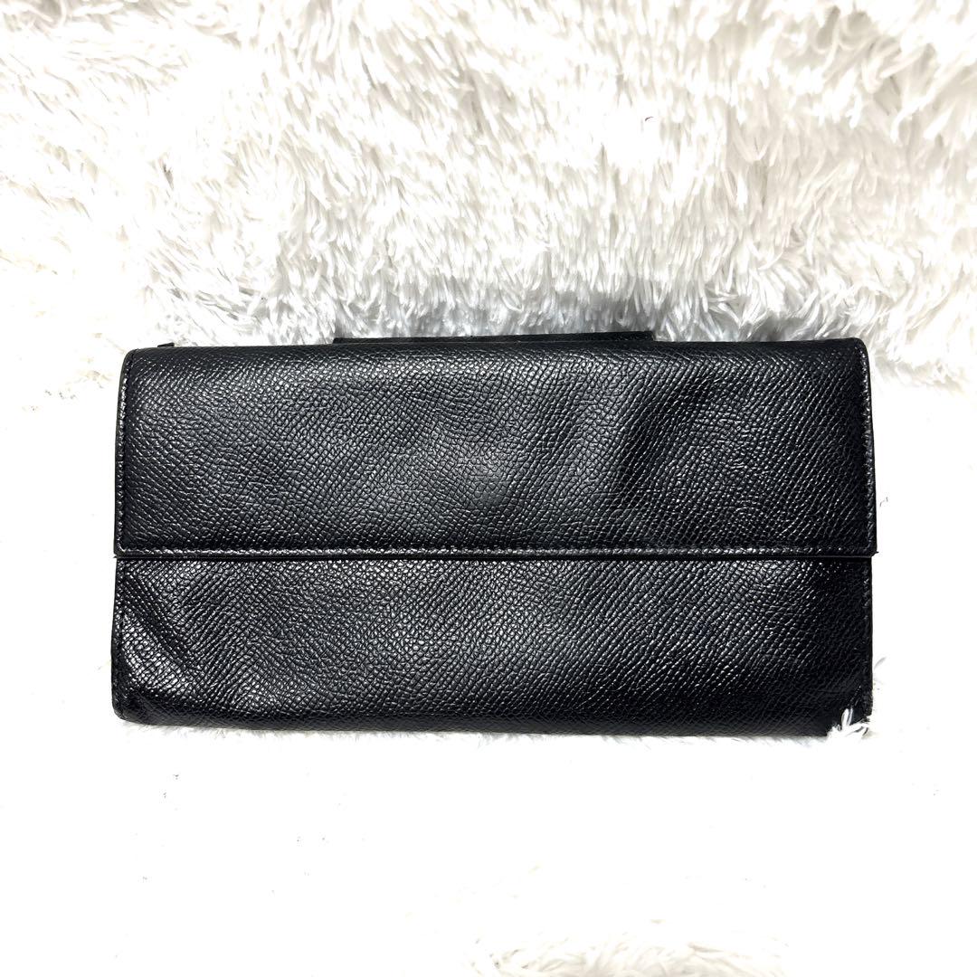 ブルガリ 財布 レザー 長財布 三つ折り財布 黒 ロゴカード多数