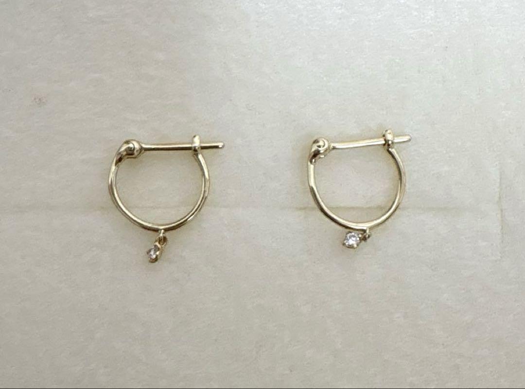 定番人気！ ソーイ ピアス ダイヤモンド 【K10】プチフープ sowi アクセサリー