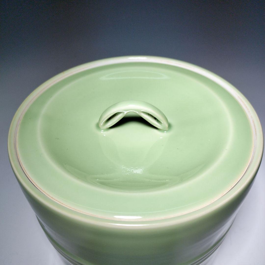 茶道具　天竜寺青磁皆具　手塚祥堂作　 3点　杓立欠品　共箱　美品