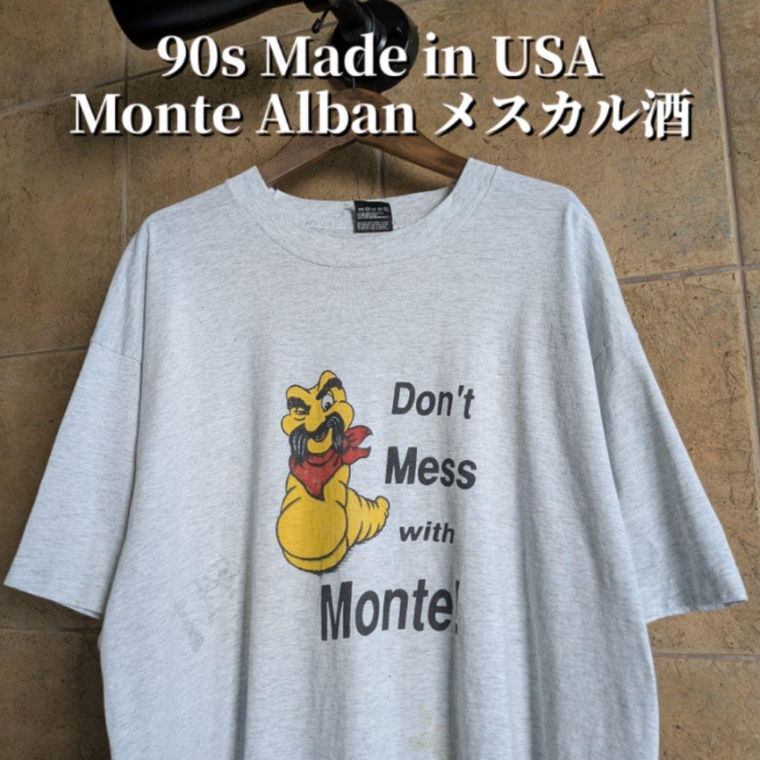 90s USA製　Monte Alban メスカル酒　Tシャツ シングルステッチ