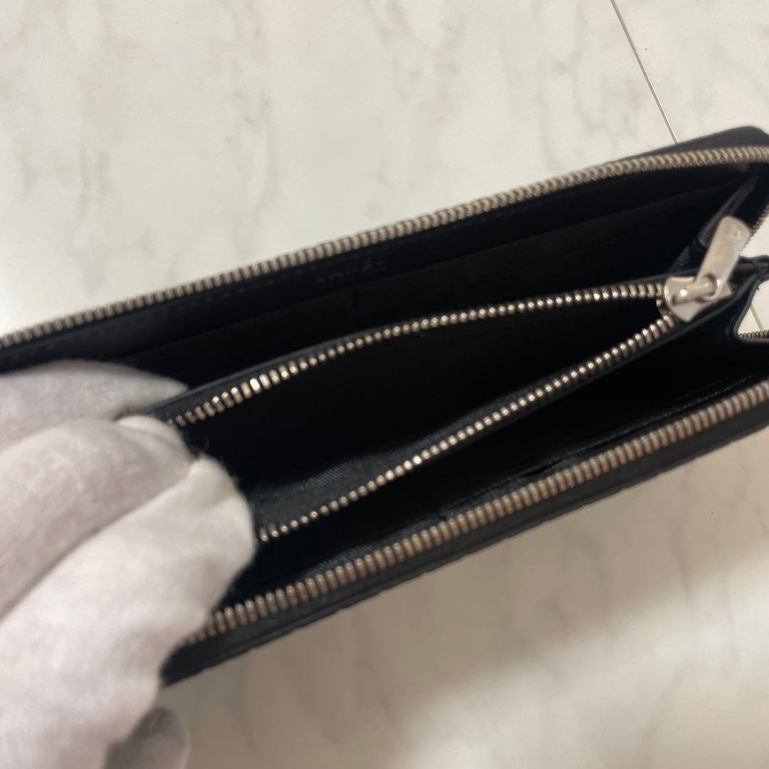 【新品未使用】TAKEO KIKUCHI 〆メッシュ スリムL字ファスナー長財布