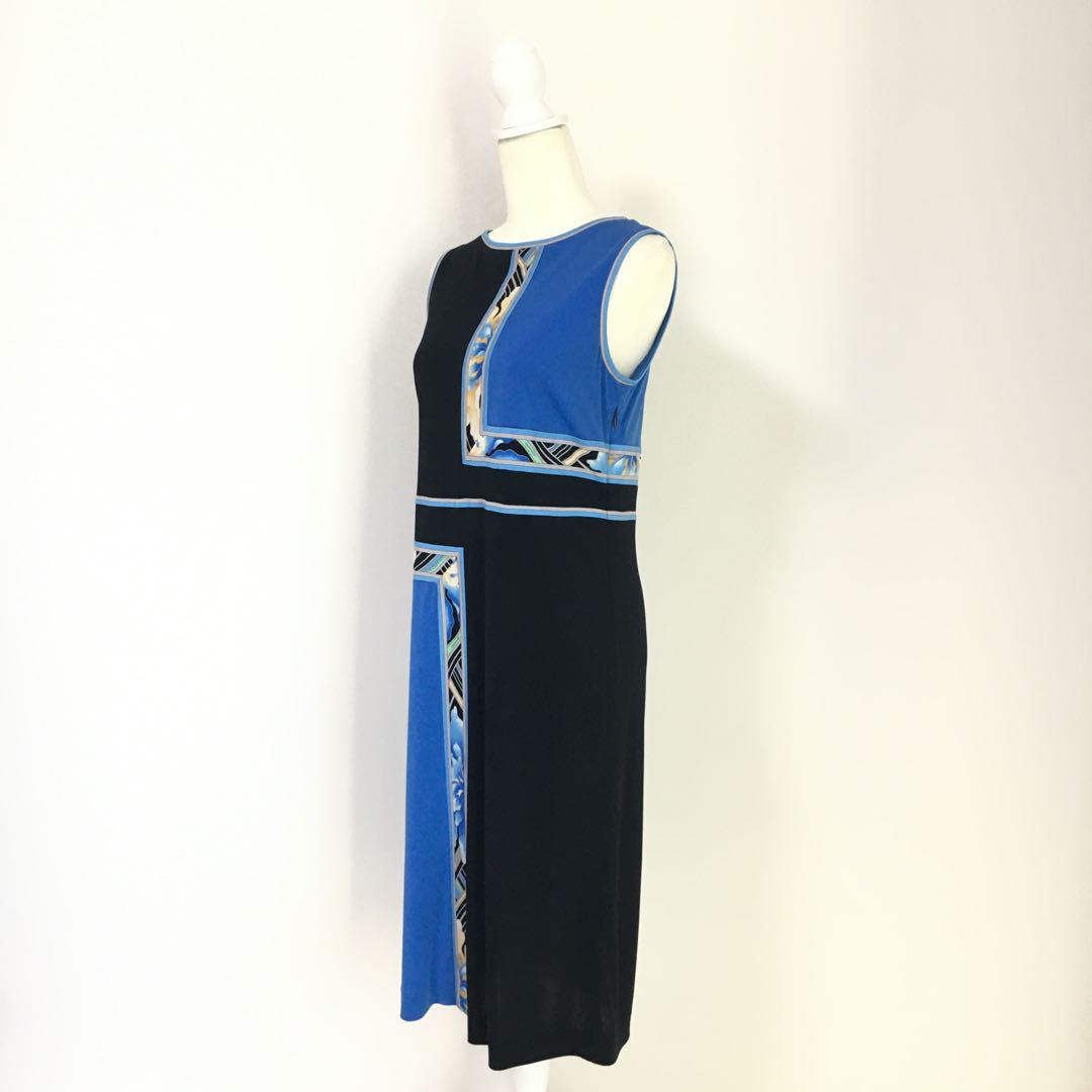 近年美品　LEONARD レオナール　美しい花柄　カンカン　ドレス　ワンピース