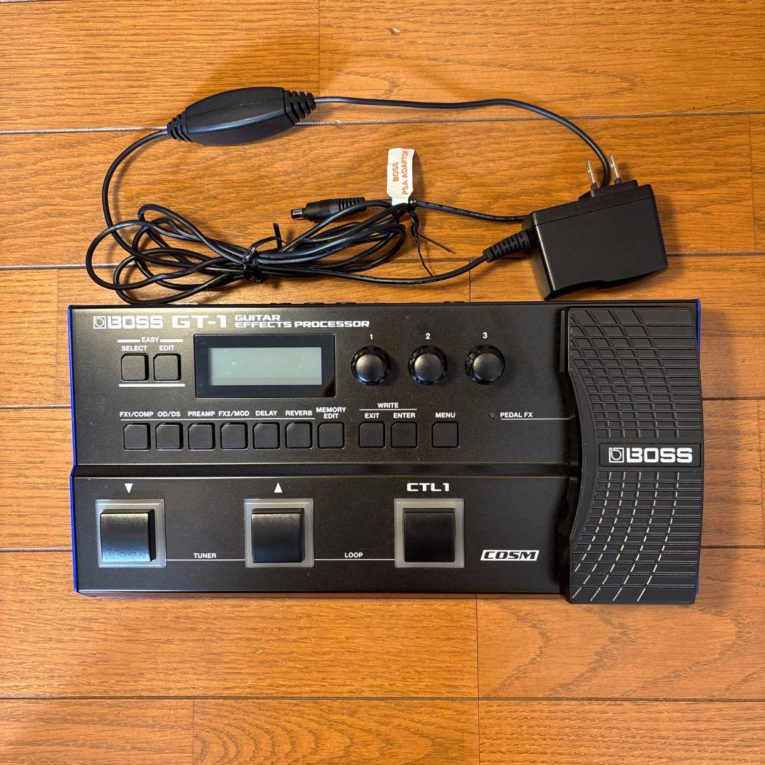【美品、値下げ可】BOSS GT-1 アダプター付き ギター マルチエフェクター