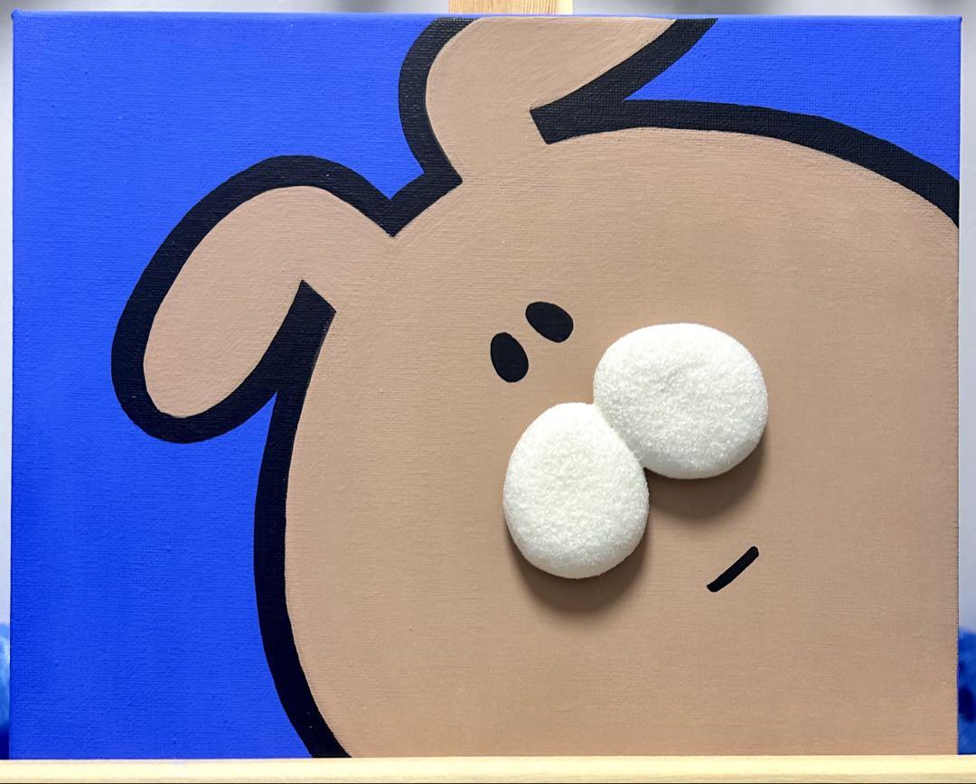 【原画1点もの】ロップくん　キャンバスアート　アート作品　ハンドメイド