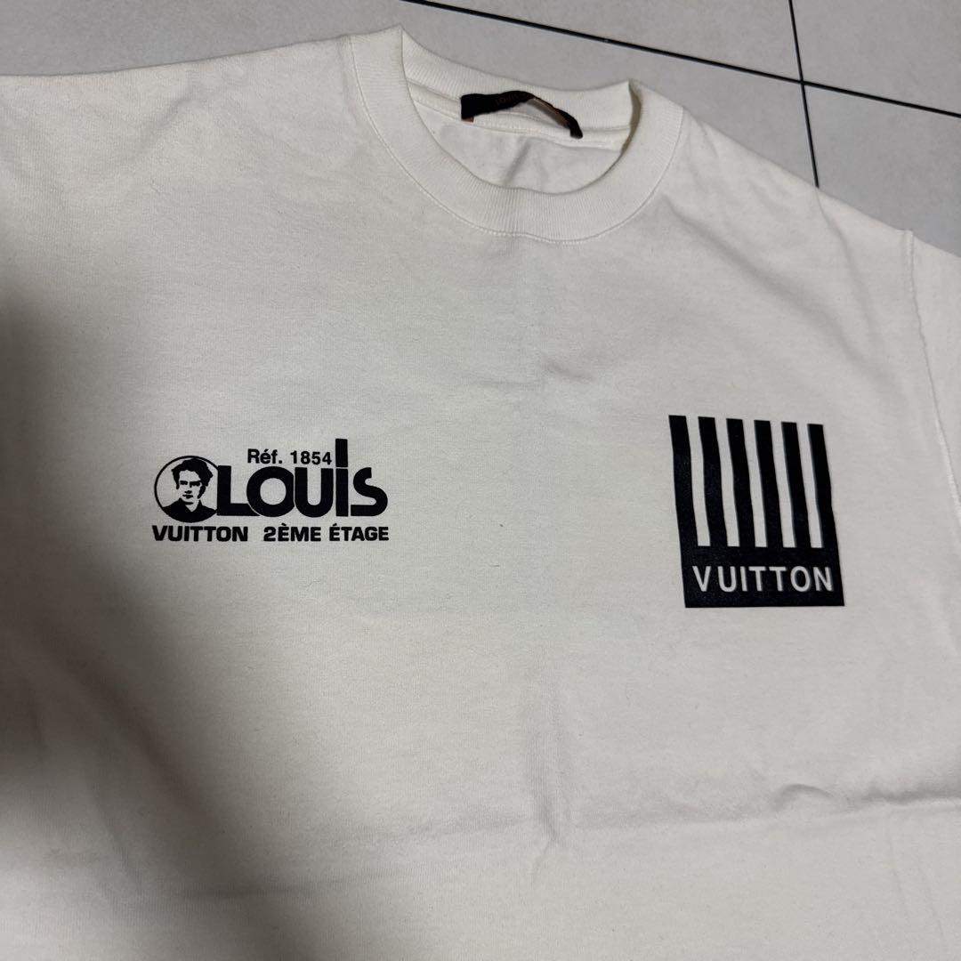 POPなロゴプリント☆【LOUIS VUITTON】Tシャツ LOUIS VUITTON プリントロゴ Tシャツ ホワイト