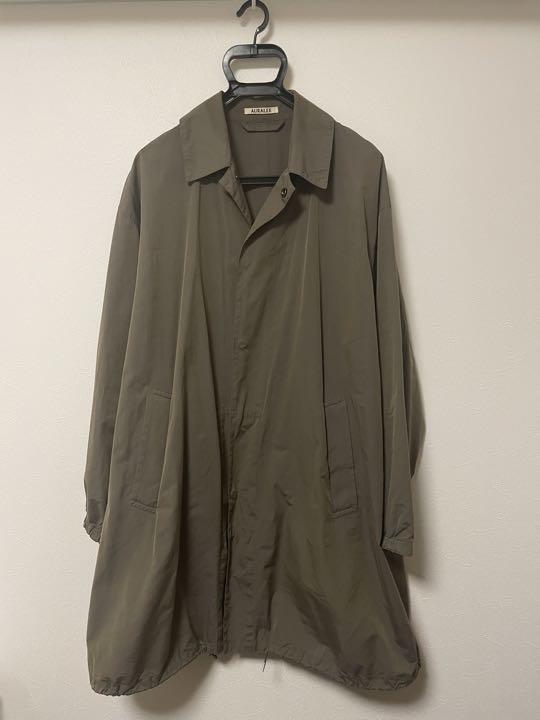 安いそれに目立つ
 AURALEE  FINX SILK CHAMBRAY BIG COAT コート ステンカラーコート