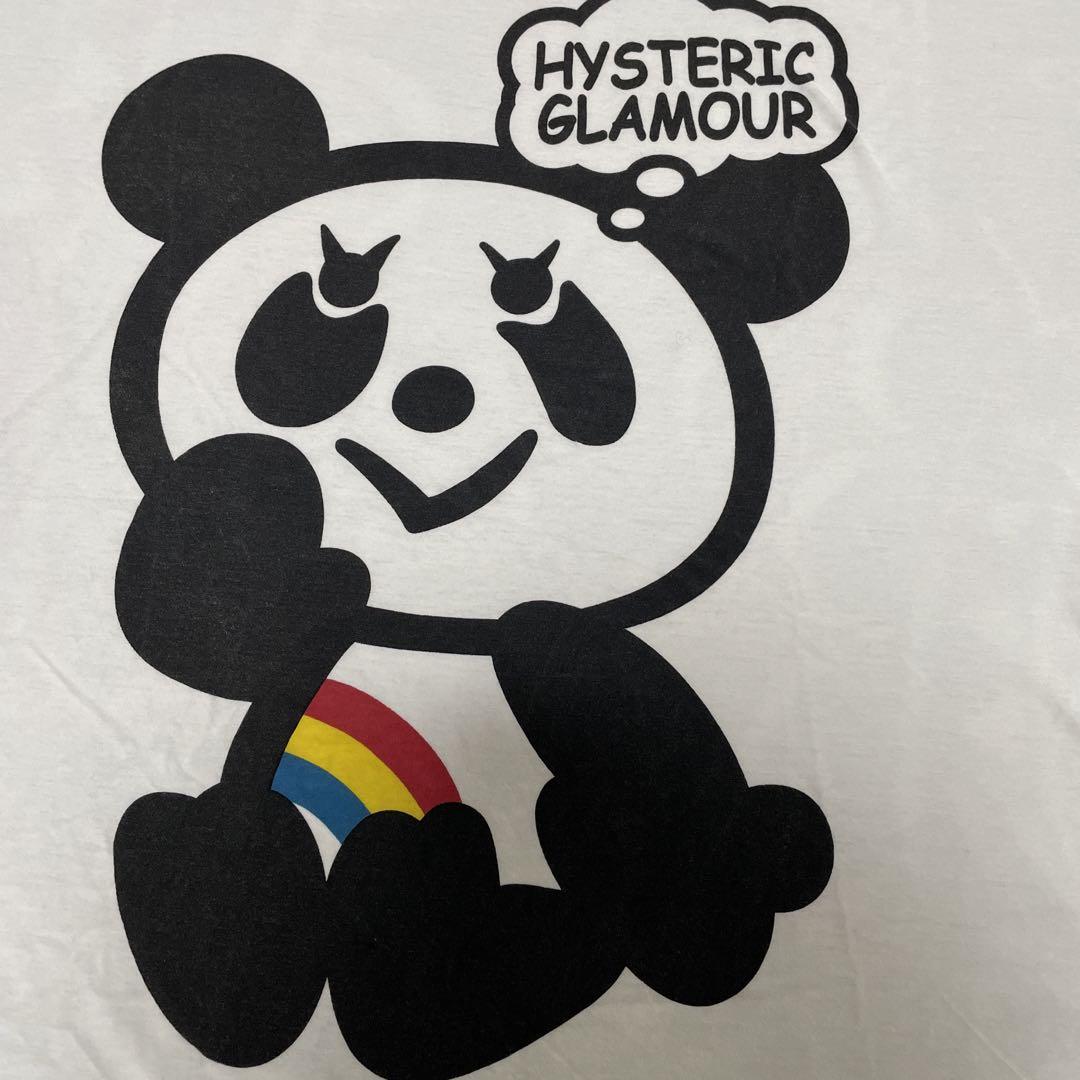 ヒステリックグラマー　RAINBOW PANDA プリント ビッグTシャツ　白
