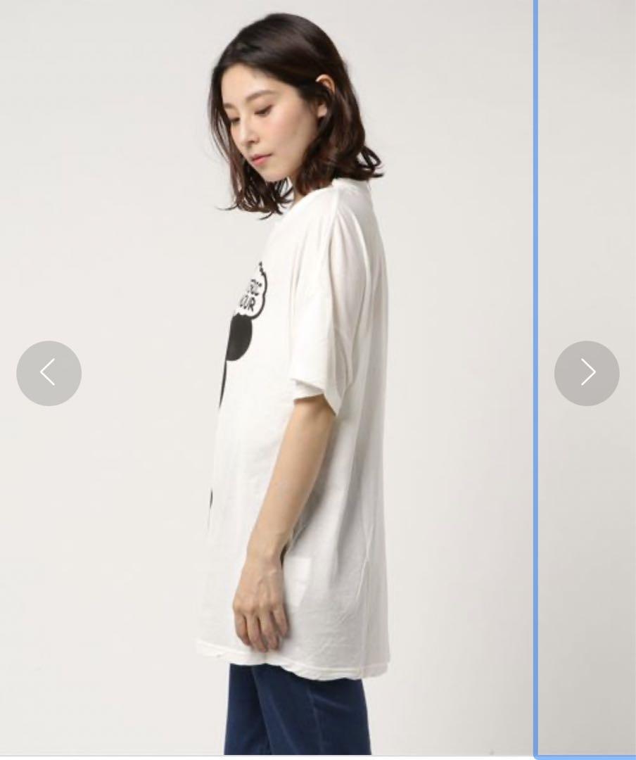 ヒステリックグラマー　RAINBOW PANDA プリント ビッグTシャツ　白