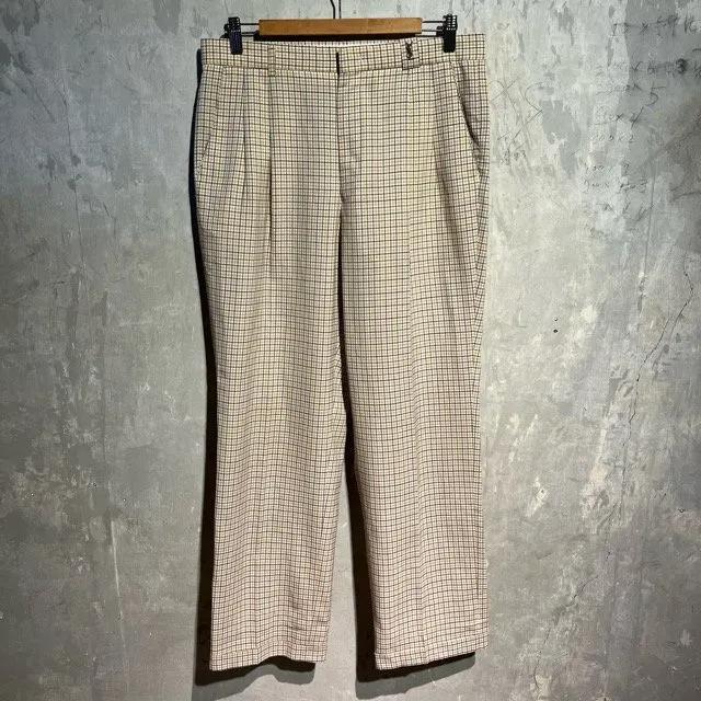 SALE 》》YSL イヴ サンローラン チェック トラウザー パンツ
