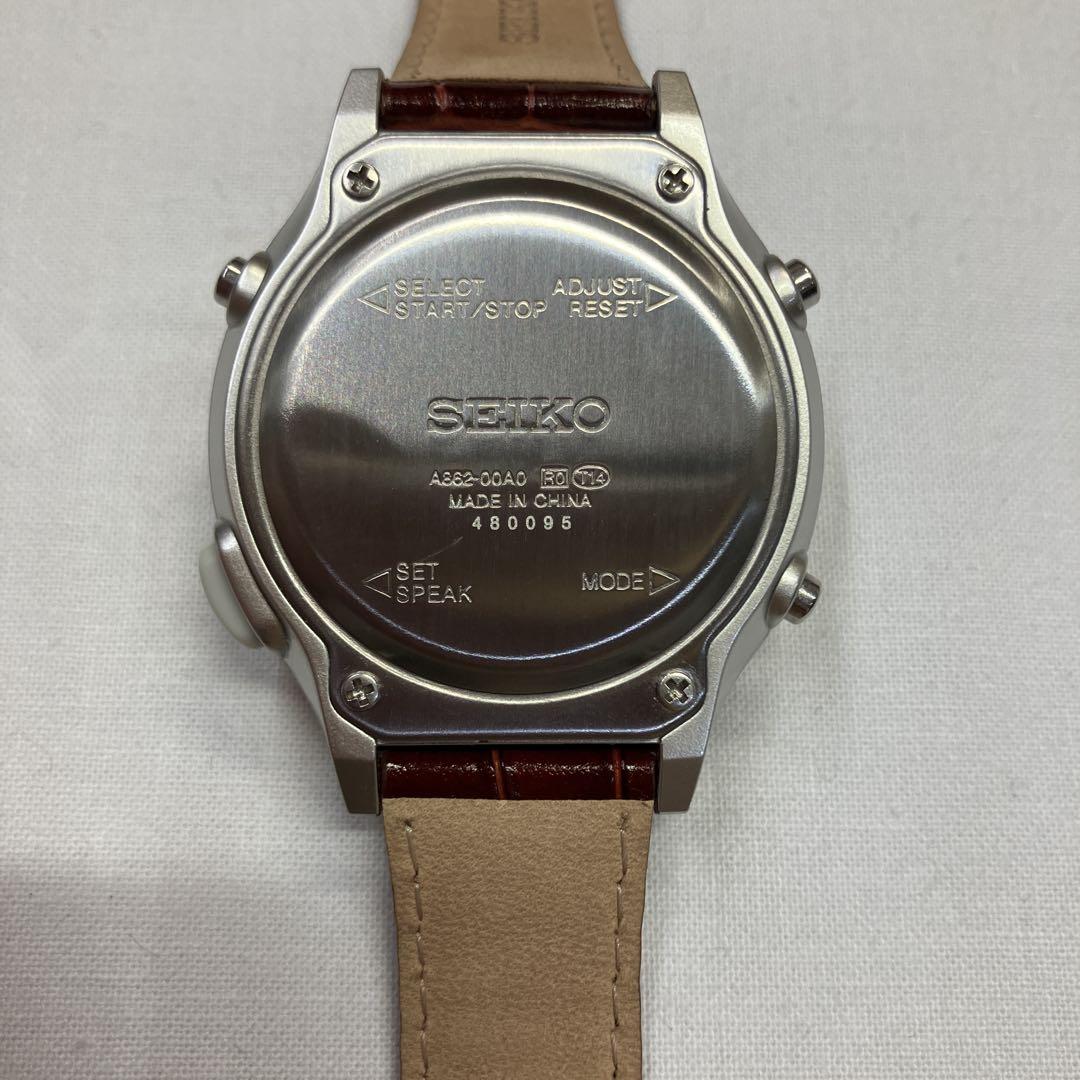SEIKOセイコーA862-00A0音声 腕時計 ディーバックル新品電池