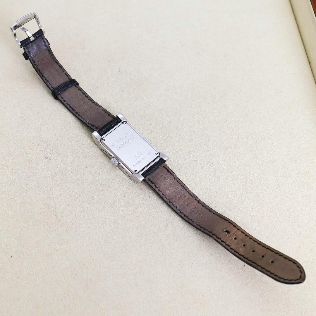 稼働 BVLGARI 腕時計 レッタンゴロ RT39S 純正レザー 1137