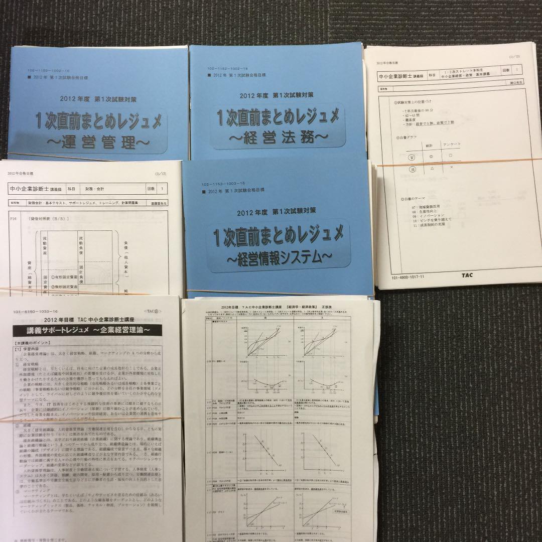 やもなく TAC 7科目教材セット DVD付き 9xFab-m12319792485 中小企業診断士 1次2次本科生 けているも