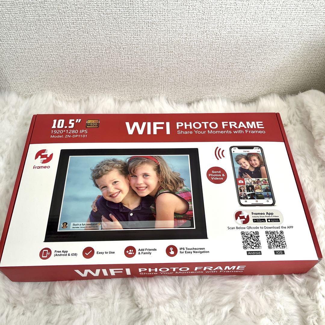 デジタルフォトフレーム WiFi 10.5インチ 64GB 1920x1280