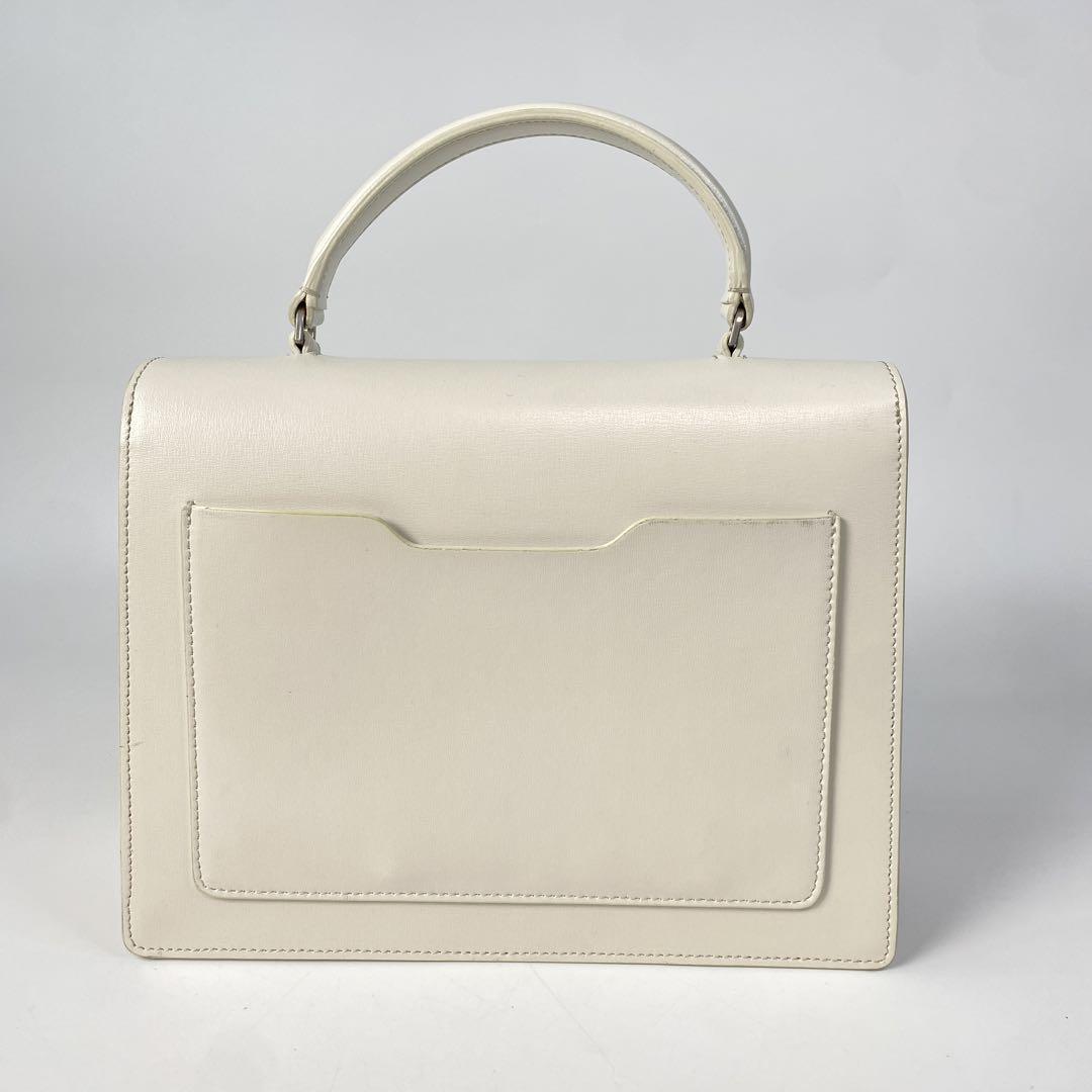 オフホワイト off-white レザー ショルダーバッグ 2way オフホワイト off-white レザー ショルダーバッグ 2way