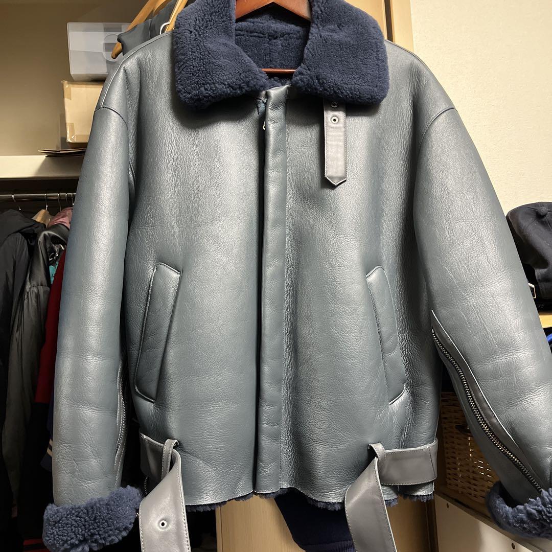 YOKE シープスキン　ブラック　デタッチャブルカラー　ボンバージャケット 3. YOKE BOMBER JACKET デタッチャブルカラーボンバージャケット