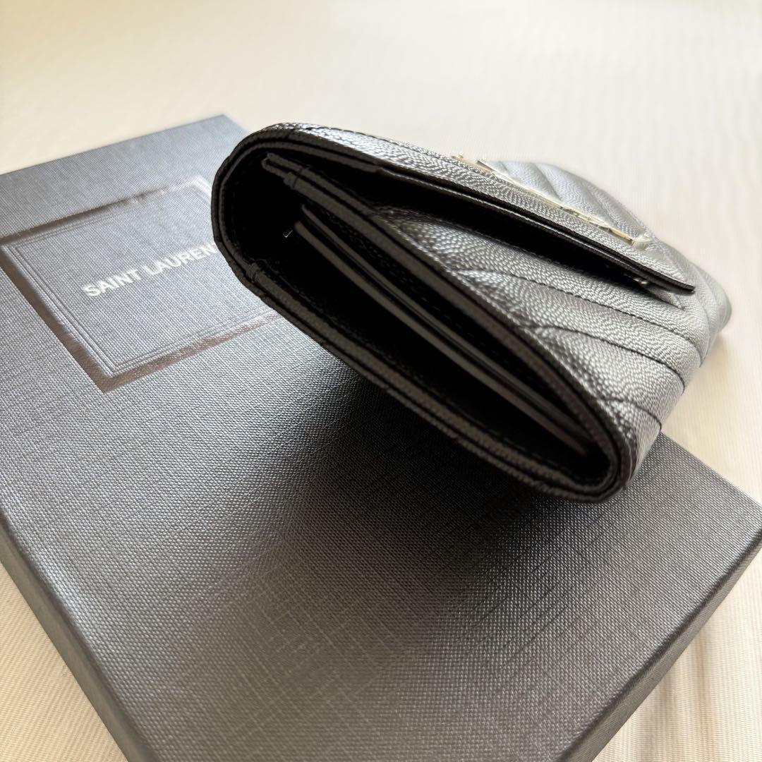 SAINT LAURENT サンローラン フラップ ウォレット 折り財布 長財布