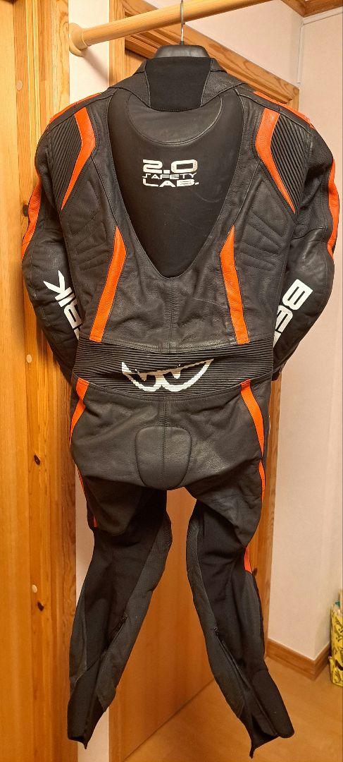 BEARIK バイク革ツナギ 2.0 CAR 黒・オレンジ