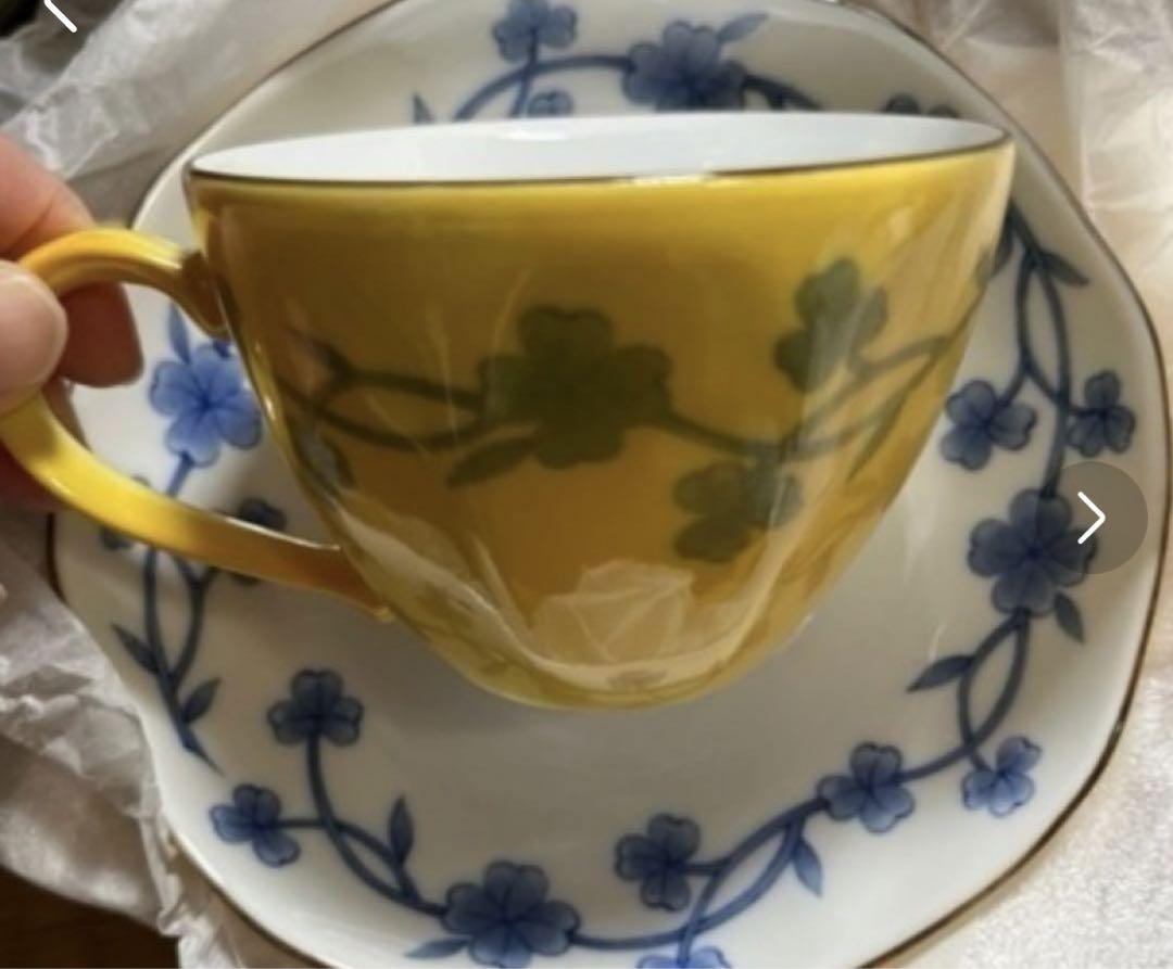 たち吉黄地草文 コーヒーセット 5客
